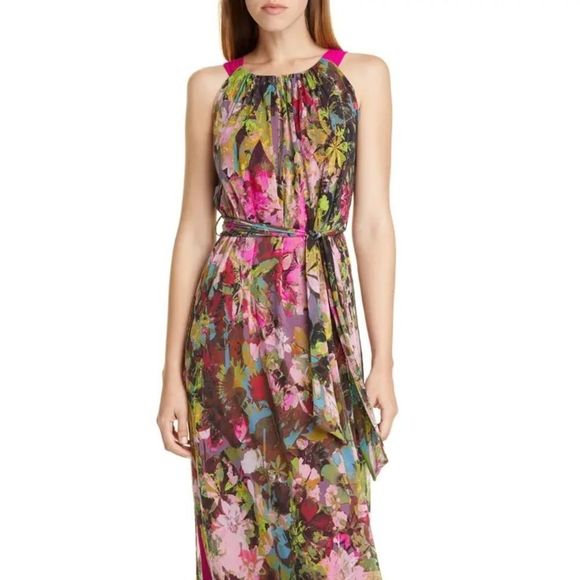Fuzzi xs nwot floral print maxi - Picture 3 of 11